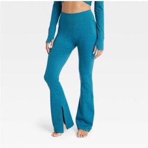JoyLab textured Flare leggings blue large